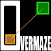 Overmaze - Move the walls to let the orange square come into green square. The orange square should not collide with the walls.