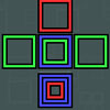 Concentric Holic - Match the squares up next to each other to match them next to squares of the same color. You should remove all the squares.
