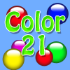 Color 21 - The goal of Color 21 is to drop the colored orbs into columns to create sums of 21.
Go over 21 or 'bust' and the column takes damage. Damage a column 3 times and you lose it. The game ends when 5 levels are cleared or all your columns break.
Bonuses are available to increase your score.
