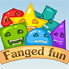 Fanged Fun - Funny physics-based puzzle game. 
Your goal is to help green and red faces get to their corresponding platforms.
A Box can transform into a ball, a ball can transform into a box.