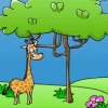 Giraffe Above - Help Jerry the giraffe eat all the apples in the tree without getting his neck in a knot.