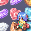 Inventory Crisis - This is Trickster Online MMOG fan-based mini arcade game. Help the bunny Xiu in her inventory crisis by stacking up gems of the same type. Click on two pieces to swap them. Swap must create a matching horizontally and vertically.