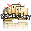 PokahJong - A cross between Poker and MahJong, the object of PokahJong is to create the best poker hand possible using the available tiles on the game board. Typical 'poker hands' add points to your score.
The game ends when either you successfully clear 3 game boards or the time limit runs out.