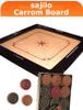 Sajilo Carrom Board - Carrom or carroms is a family of tabletop games sharing a similarity in that their mechanics lie somewhere between billiards and table shuffleboard. The game has various other names around the world, including carrum, couronne, carum, karam, karom, karum, and finger billiards.