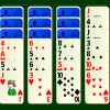 Scorpion Solitaire - In Scorpion, you must move cards on the table so you are left with four stacks from king to ace.  Face up cards can be moved regardless of the cards on top of them in the stack.