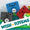 Wish Totems - Sink the blue totems, save the red totems! Click on objects to remove all but the red totems from each level in this cute physics game!